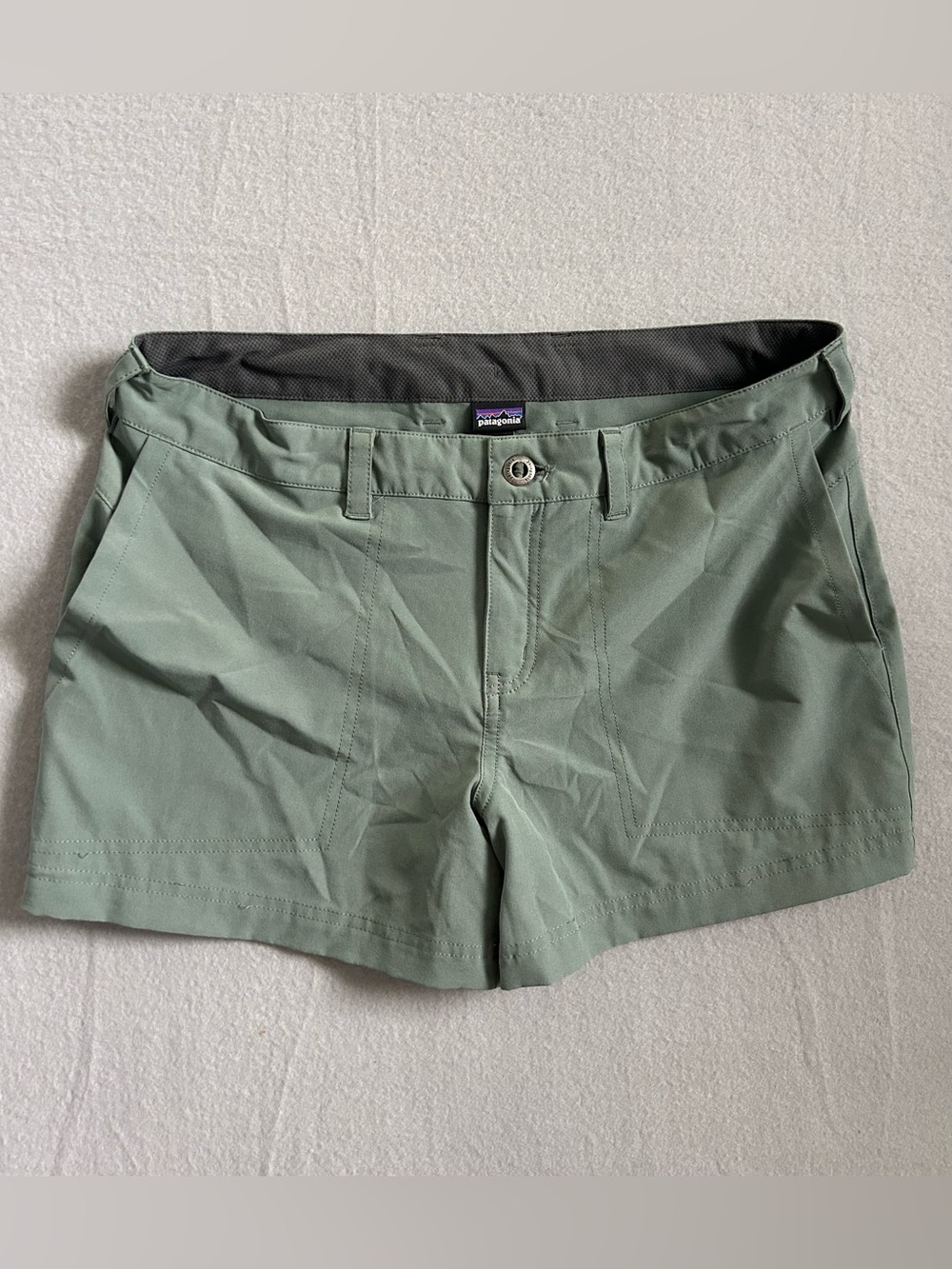 Patagonia Happy Hike Shorts Green Women's 6 Inseam 4"